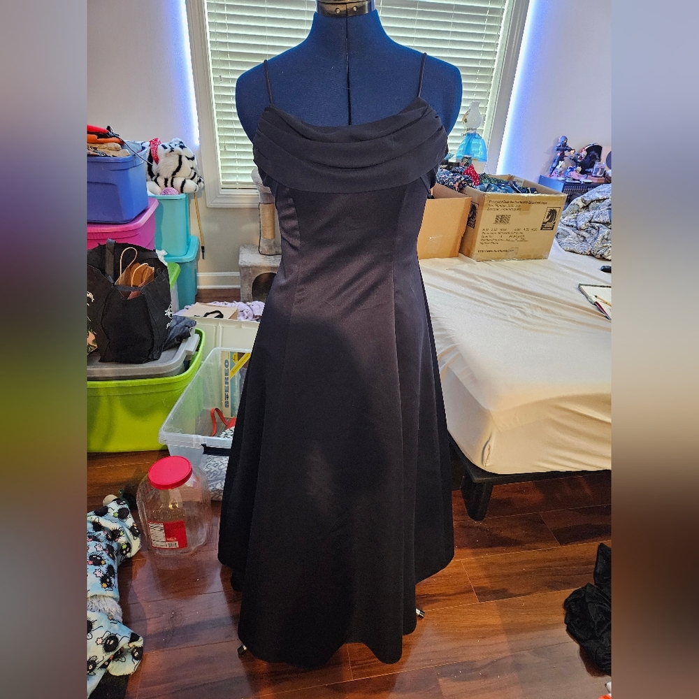 Michael Angelo Floor Length Navy Dress